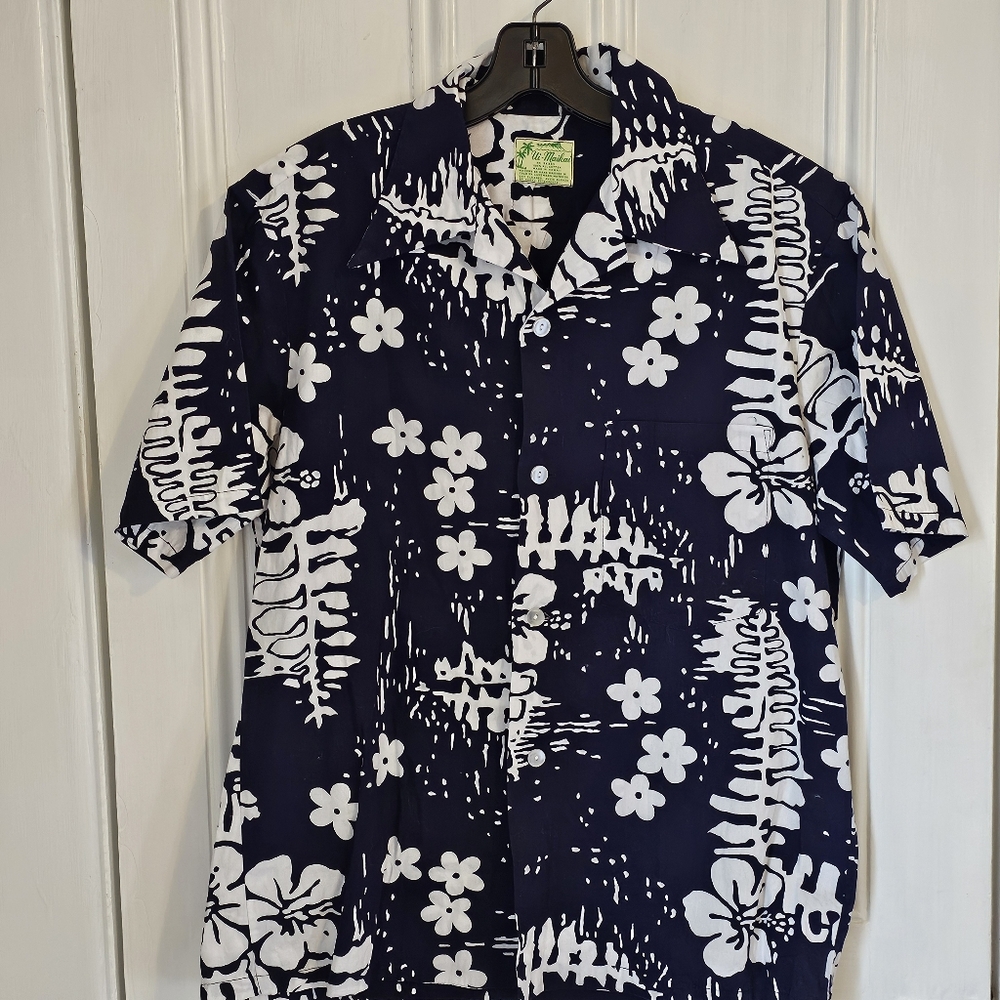 Ui-Maikai Mens Medium/Large Cotton Aloha Hawaiian Tropical Shirt